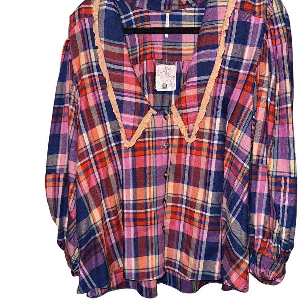 Free People Plaid Button-Up